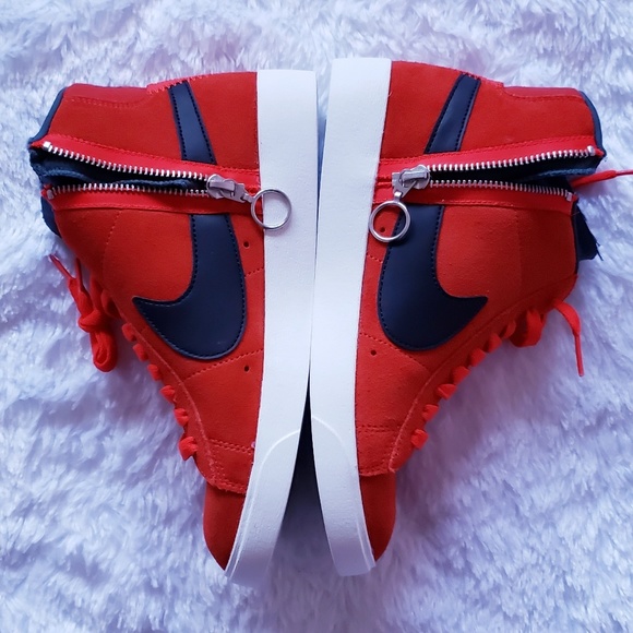 New Womens Nike Blazer Mid Rebel Habanero - Picture 3 of 8